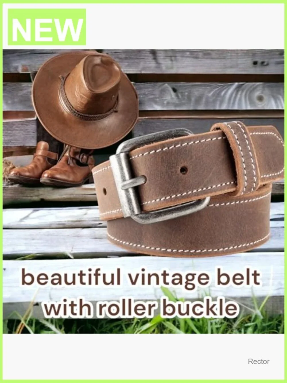Men's Full Grain Leather Dress Belt 1.5